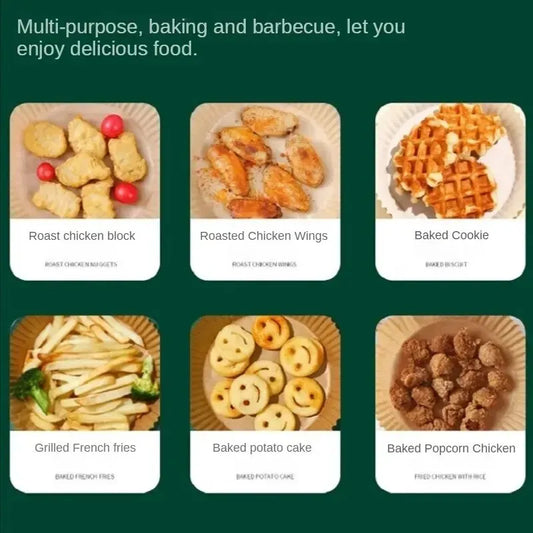 50/100PCS Air Fryer Disposable Paper Liner Non Stick