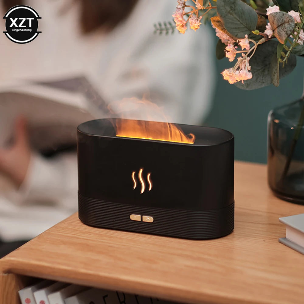 Flame Aromatherapy Diffuser Desk Top Home Essential