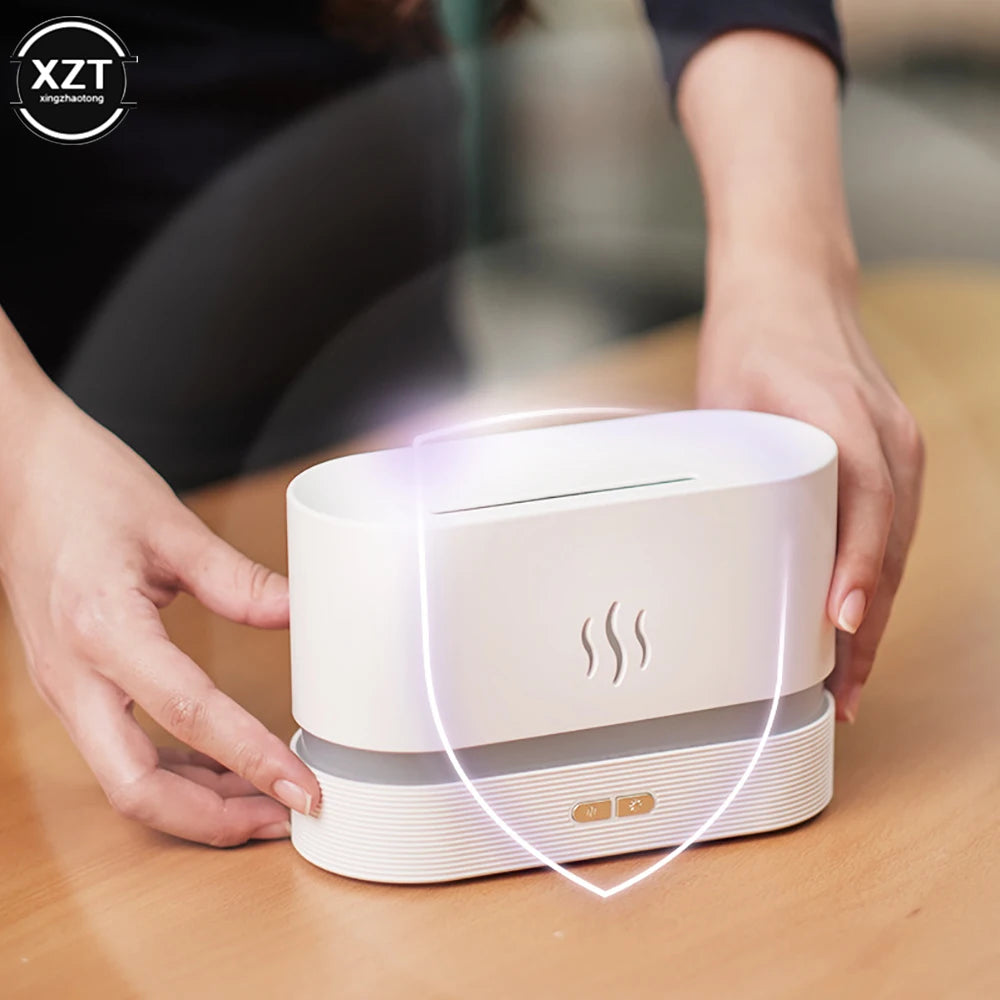 Flame Aromatherapy Diffuser Desk Top Home Essential