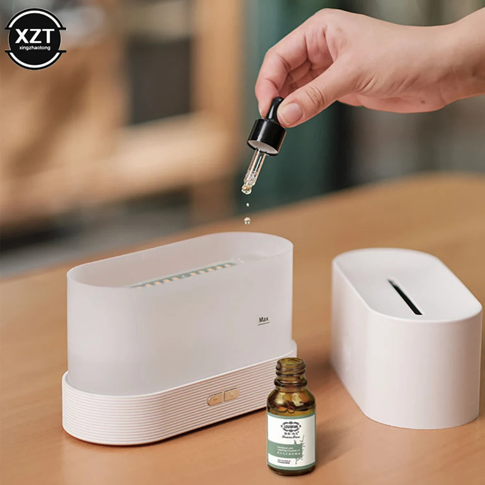 Flame Aromatherapy Diffuser Desk Top Home Essential
